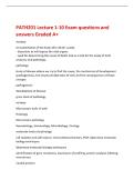 PATH201 Lecture 1-10 Exam questions and&NewLine;answers Graded A&plus;