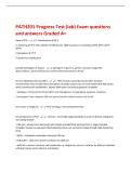 PATH201 Progress Test &lpar;lab&rpar; Exam questions&NewLine;and answers Graded A&plus;