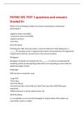 PATHO 201 TEST 1 questions and answers&NewLine;Graded A&plus;