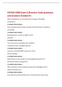 PATHO 2200 Exam 2 &lpar;Practice Test&rpar; questions&NewLine;and answers Graded A&plus;