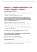 Pathology Course Intro&sol;Systems Review Exam&NewLine;questions and answers Graded A&plus;