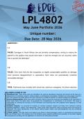 LPL4802 May June PORTFOLIO &lpar;ANSWERS&rpar; Semester 1 2026 - DISTINCTION GUARANTEED