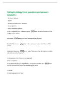 Pathophysiology Exam questions and answers&NewLine;Graded A&plus;