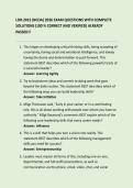LDR-201S &lpar;NCOA&rpar; 2026 EXAM QUESTIONS WITH COMPLETE SOLUTIONS &lpar;100 &percnt; CORRECT AND VERIFIED&rpar; ALREADY PASSED&excl;&excl;
