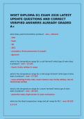 WSET DIPLOMA D1 EXAM 2026 LATEST UPDATE QUESTIONS AND CORRECT VERIFIED ANSWERS ALREADY GRADED A&plus;