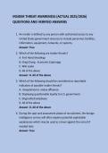 INSIDER THREAT AWARENESS &lpar;ACTUAL 2025&sol;2026&rpar; QUESTIONS AND VERIFIED ANSWERS