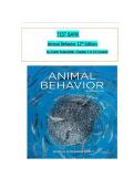 Test Bank for Animal Behavior 12e 12th Edition by Dustin Rubenstein&period; ISBN-13&colon; 4912 and ISBN-10&colon; 7 Full Chapters test bank