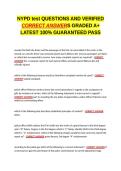 NYPD test &semi;NYPD Police Academy &semi;NYPD 911 - PCT &ndash; Quiz &semi;Nypd 1tru QUESTIONS &semi;Chapter 1 - Introduction to the NYPD &semi;Nypd 2ND trimester exam QUESTIONS &semi;1st trimester exam NYPD REVIEW QUESTIONS AND VERIFIED CORRECT ANSWERS GRADED A&plus; -LATEST 2026-2027- 100- GU