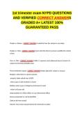 1st trimester exam NYPD EXAM QUESTIONS AND VERIFIED CORRECT ANSWERS GRADED A&plus; -LATEST 2026-2027- 100- GUARANTEED PASS&period;docx&NewLine;&NewLine;