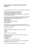 MEEN 345 EXAM 1 QUESTIONS AND VERIFIED ANSWERS