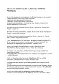 MEEN 345 EXAM 1 QUESTIONS AND VERIFIED ANSWERS