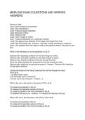 MEEN 345 EXAM 2 QUESTIONS AND VERIFIED ANSWERS