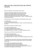 MEEN 345 FINAL EXAM QUESTIONS AND VERIFIED ANSWERS