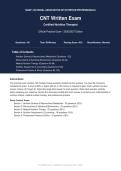 CNT Written Exam Actual Exam 2026&sol;2027 &vert; Complete Exam-Style Questions &vert; 100&percnt; Verified &ndash; Detailed Rationales &ndash; Pass Guaranteed &ndash; A&plus; Graded&NewLine;&NewLine;