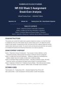 NR 533 Week 5 Assignment Break-Even Analysis Chamberlain College of Nursing Actual Exam 2026&sol;2027 &vert; Complete Exam-Style Questions &vert; 100&percnt; Verified &ndash; Detailed Rationales &ndash; Pass Guaranteed &ndash; A&plus; Graded&NewLine;&NewLine;