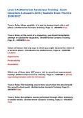 Level I Antiterrorism Awareness Training - Exam Questions & Answers 2026 &vert; Realistic Exam Practice 2026&sol;2027&NewLine;
