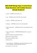 AQA GCSE Biology Paper 2 Actual Exam &NewLine;Study Questions with Verified Answers &NewLine;Already Graded A&plus;