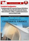 Study Guide for Fundamentals of Corporate Finance 5th Edition by Parrino&comma; Kidwell&comma; Bates & Gillan &vert; Corporate Finance Review Questions & Answers &vert; Exam Prep 2025&sol;2026