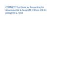 COMPLETE Test Bank for Accounting for Governmental & Nonprofit Entities&comma; 19E by Jacqueline L&period; Reck&NewLine;