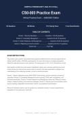CompTIA CySA&plus; CS0-003 Exam 2026&sol;2027 &vert; Complete Exam-Style Questions &vert; 100&percnt; Verified &ndash; Detailed Rationales &ndash; Pass Guaranteed &ndash; A&plus; Graded&NewLine;&NewLine;