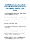 MCCQE1 Practice Test Exam Study &NewLine;Guide with Detailed Study Questions &NewLine;with Elaborate Answers &vert; Latest &NewLine;Edition