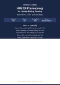 NRG 200 Pharmacology for Human Caring Nursing Exam Actual Exam 2026&sol;2027 &vert; Complete Exam-Style Questions &vert; 100&percnt; Verified &ndash; Detailed Rationales &ndash; Pass Guaranteed &ndash; A&plus; Graded&NewLine;&NewLine;