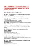 IPPS-A R3 HR PRO Exam &lpar;NEW 2026&sol; 2027 Update&rpar; &NewLine;Prep&vert; Questions & Answers &vert; Grade A&vert; 100&percnt; Correct &NewLine;&lpar;Verified Solutions&rpar; 