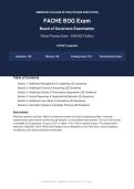 FACHE BOG Exam 2026&sol;2027 &vert; Complete Exam-Style Questions &vert; 100&percnt; Verified &ndash; Detailed Rationales &ndash; Pass Guaranteed &ndash; A&plus; Graded&NewLine;&NewLine;