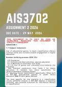 AIS3702 Assignment 2 &lbrace;COMPLETE ANSWERS&rcub; Due Date 29 May 2026