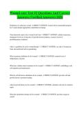 Wound care Test &num;2 Questions And Correct Answers &lpar;Verified Answers&rpar; 2026