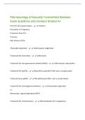 Pharmacology of Sexually Transmitted Diseases&NewLine;Exam questions and answers Graded A&plus;