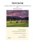 Test Bank for Archaeology and Humanity's Story&colon; A Brief Introduction to World Prehistory 2nd Edition by Deborah I&period; Olszewski&comma; Chapter 1-15 &vert; All Chapters
