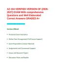AZ-104 VERIFIED VERSION OF -2026-2027- EXAM With comprehensive Questions and Well Elaborated Correct Answers GRADED A&plus;&period;