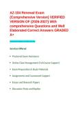 AZ-104 Renewal Exam &lpar;Comprehensive Version&rpar; VERIFIED VERSION OF -2026-2027- With comprehensive Questions and Well Elaborated Correct Answers GRADED A&plus;&period;