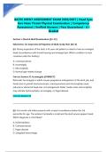 BATES HEENT ASSESSMENT EXAM 2026&sol;2027 &vert; Head Eyes Ears Nose Throat Physical Examination &vert; Competency Assessment &vert; Verified Answers &vert; Pass Guaranteed - A&plus; Graded&NewLine;&NewLine;