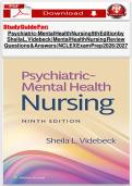 Psychiatric&ndash;Mental Health Nursing 9th Edition by Sheila L&period; Videbeck &vert; Mental Health Nursing Study Textbook