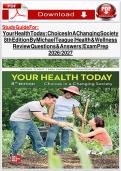 Your Health Today&colon; Choices in a Changing Society 8th Edition by Michael L&period; Teague&comma; Sara Mackenzie & David Rosenthal &vert; Health Science Textbook Study Guide