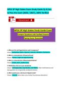 APEA 3P High Stakes Exam Study Guide Qs & Ans &NewLine;to Pass the Exam &lpar;2026 &sol; 2027&rpar;&comma; 100&percnt; Verified