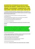 ASA INSPECTION AUTHORIZATION &lpar;IA&rpar; PRACTICE EXAM &ndash; &NewLine;QUESTIONS AND ANSWERS &vert; VERIFIED AND WELL DETAILED &NewLine;ANSWERS &vert; PLUS RATIONALES &vert; GUARANTEED PASS &vert; LATEST &NewLine;EXAM UPDATE &vert; EXAM PREP &vert; STUDY GUIDE &vert; PRACTICE TEST