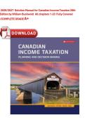  Solution Manual 2026&sol;2027 for Canadian Income Taxation 26th&NewLine;Edition by William Buckwold All chapters 1-23 Fully Covered&NewLine;&sol;COMPLETE GRADE A&plus;