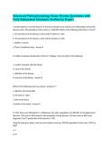 Advanced Pathophysiology Exam Review Questions with Fully Elaborated Solutions Verified by Expert