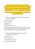 Tenable Vulnerability Management Specialist &NewLine;Comprehensive Resource To Help You Ace 2026-2027 &NewLine;Exams Includes Frequently Tested Questions With &NewLine;ELABORATED 100&percnt; Correct COMPLETE SOLUTIONS  &NewLine;Guaranteed Pass First Attempt&excl;&excl; Current Update&excl;&excl; &NewLine;Instant Dow