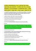 FLORIDA UNDERGROUND UTILITY CONTRACTOR EXAM &ndash; &NewLine;QUESTIONS AND ANSWERS &vert; VERIFIED AND WELL DETAILED &NewLine;ANSWERS &vert; PLUS RATIONALES &vert; GUARANTEED PASS &vert; LATEST &NewLine;EXAM UPDATE &vert; EXAM PREP &vert; STUDY GUIDE &vert; PRACTICE TEST