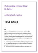 Understanding Pathophysiology 8th Edition by Sue E&period; Huether &ndash; Complete Pathophysiology Exam Prep Test Bank &vert; Advanced Clinical MCQs&comma; Higher-Order Reasoning&comma; Integrated Rationales&comma; Disease Mechanisms&comma; USMLE & NCLEX Success Guide