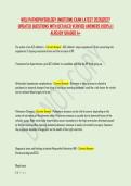 WCU PATHOPHYSIOLOGY &lpar;MIDTERM&rpar; EXAM LATEST 2026&vert;2027 &NewLine;UPDATED QUESTIONS WITH DETAILED VERIFIED ANSWERS &lpar;100&percnt;&rpar; &vert; &NewLine;ALREADY GRADED A&plus; 