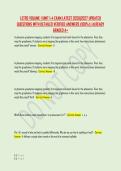 LETRS VOLUME 1 UNIT 1-4 EXAM LATEST 2026&vert;2027 UPDATED &NewLine;QUESTIONS WITH DETAILED VERIFIED ANSWERS &lpar;100&percnt;&rpar; &vert; ALREADY &NewLine;GRADED A&plus;