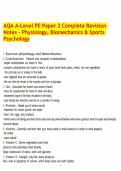 AQA A-Level PE Paper 2 Complete Revision Notes - Physiology&comma; Biomechanics & Sports Psychology&period;pdf&NewLine;&NewLine;