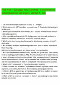FTCE PreK-3 Language Arts Exam Prep- Comprehensive Solved Questions and answers verified A&plus; tips&period;pdf&NewLine;&NewLine;