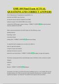 EME 105 Final Exam ACTUAL &NewLine;QUESTIONS AND CORRECT ANSWERS