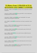 TX History Exam 1 UPDATED ACTUAL &NewLine;QUESTIONS AND CORRECT ANSWERS